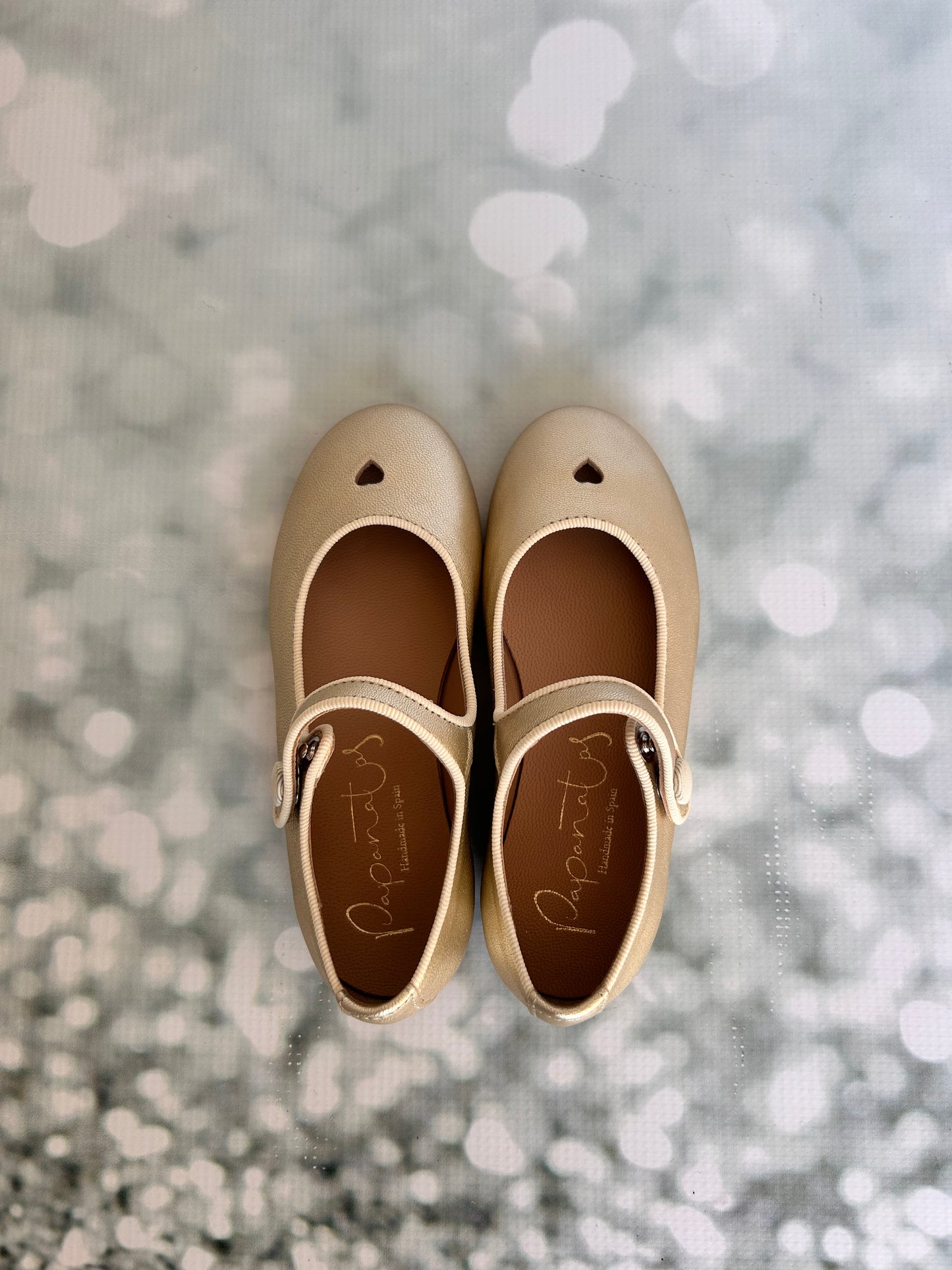 Coeur – Gold Heart Mary Janes