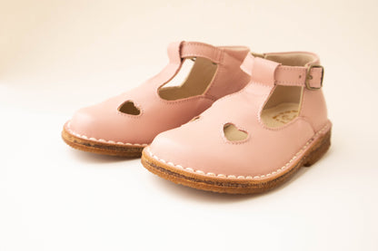 Sandales coeur rose