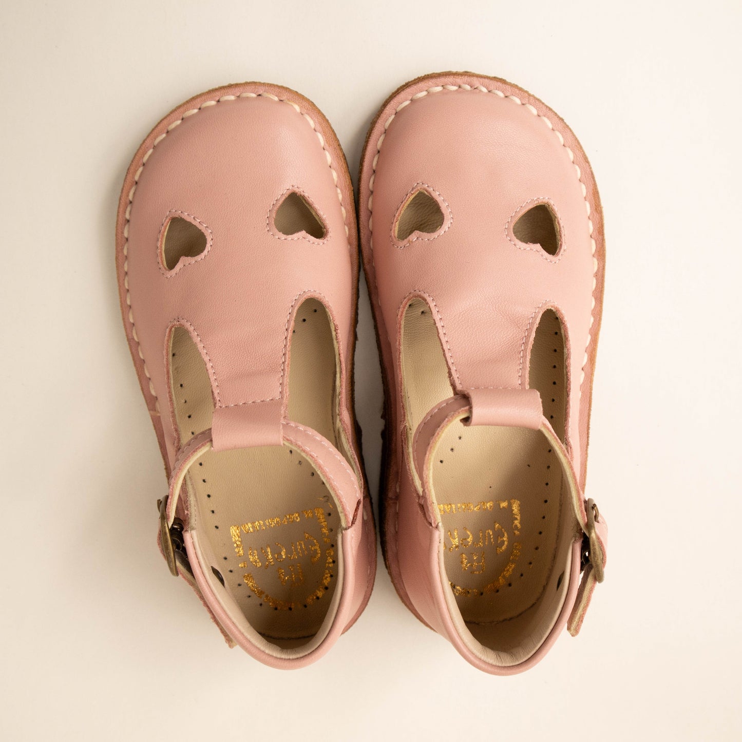 Sandales coeur rose